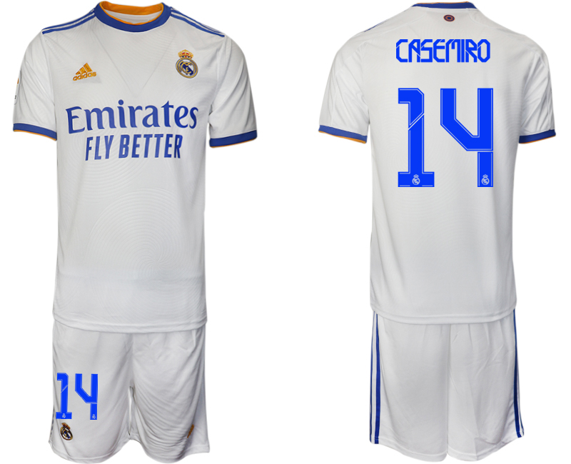 Men 2021-2022 Club Real Madrid home white #14 Soccer Jerseys